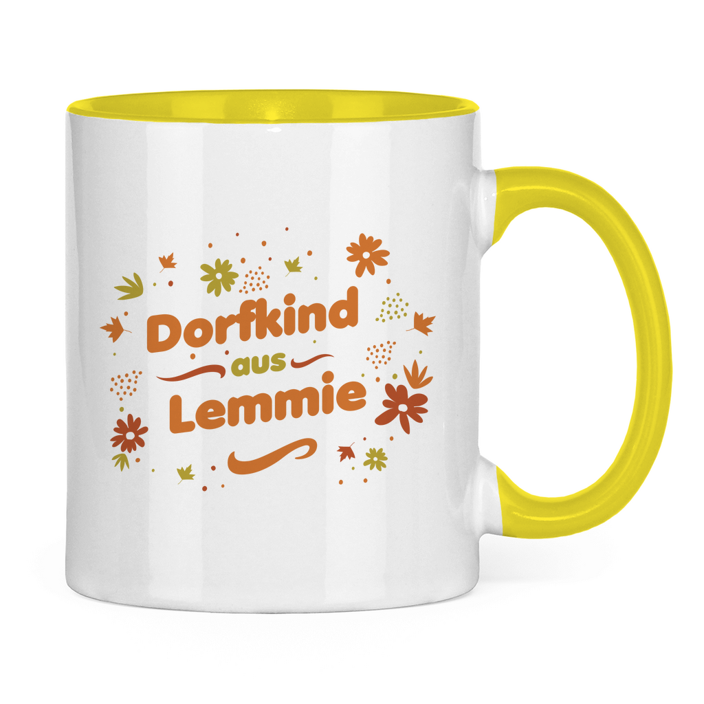 Tasse zweifarbig "Dorfkind aus Lemmie"