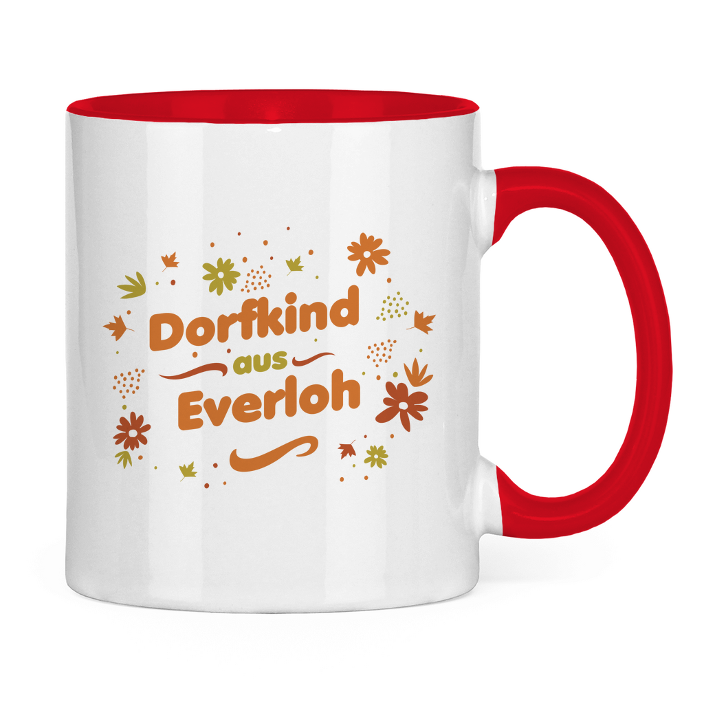 Tasse zweifarbig "Dorfkind aus Everloh"