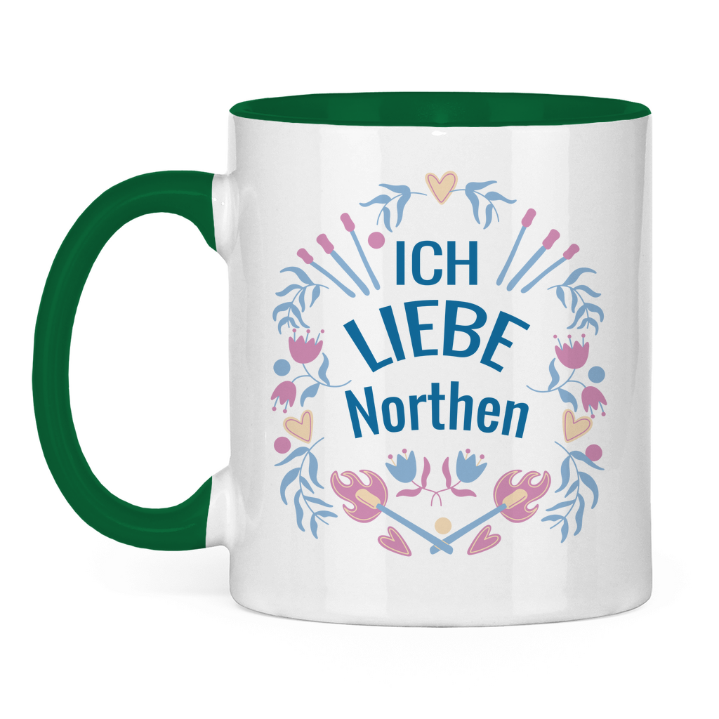 Tasse zweifarbig "ICH LIEBE NORTHEN"