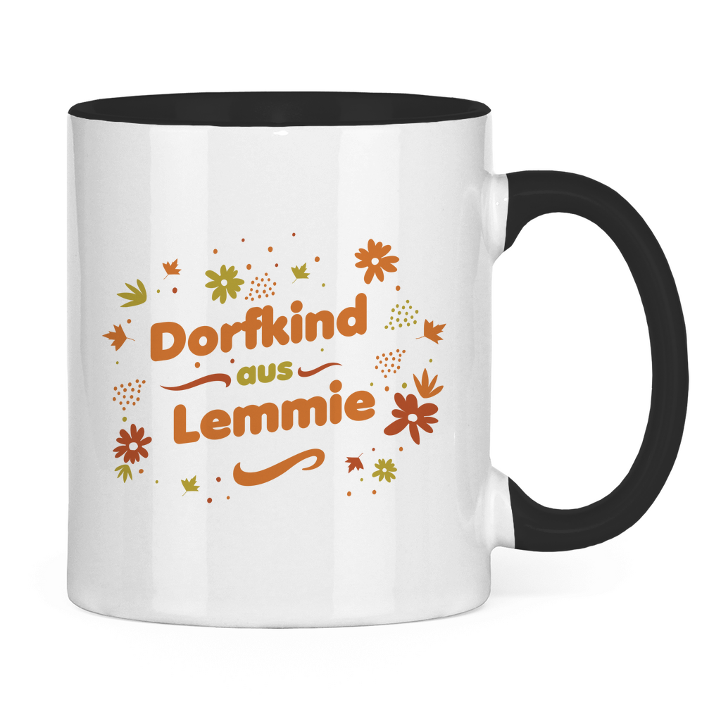 Tasse zweifarbig "Dorfkind aus Lemmie"