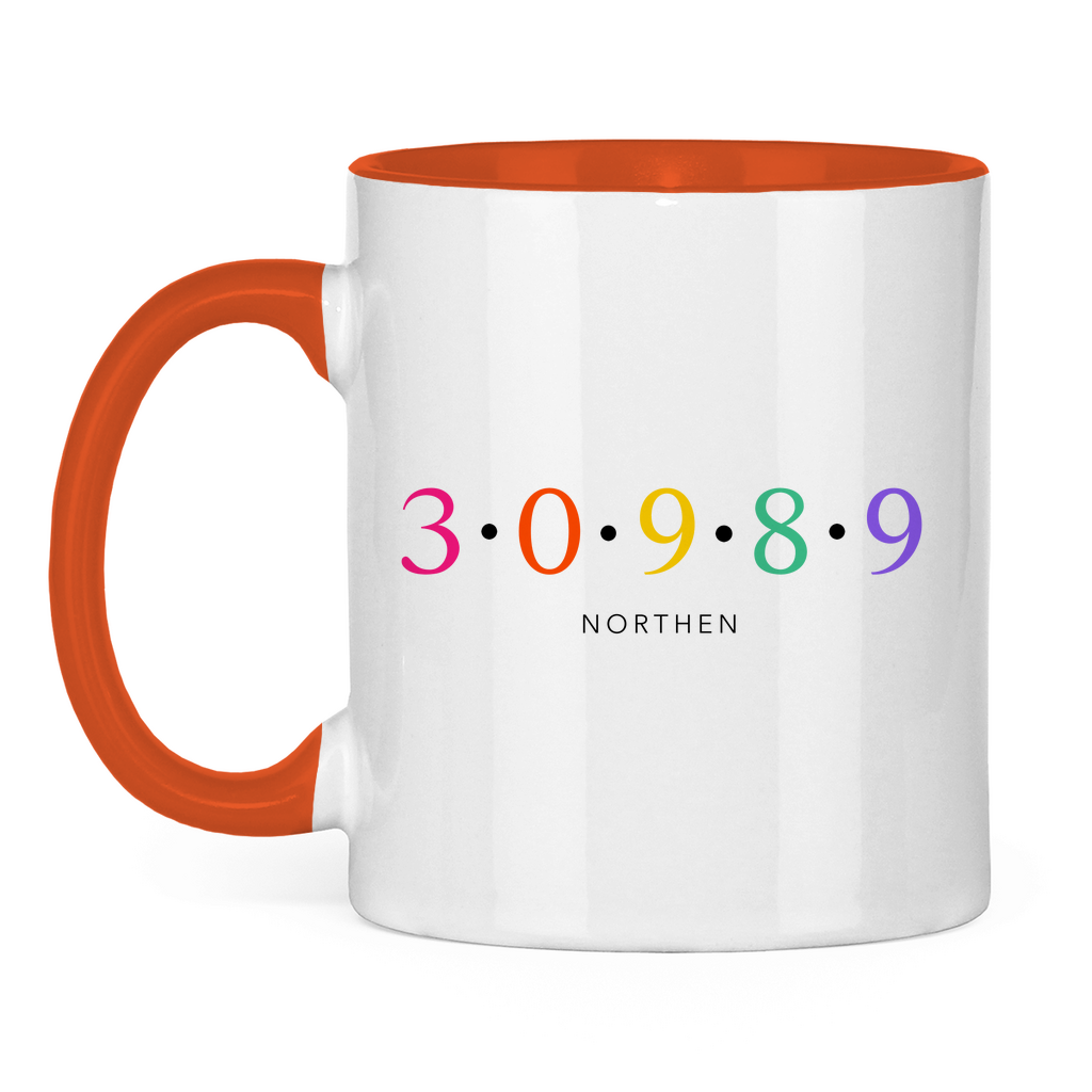 Tasse zweifarbig "30989 Northen bunt"