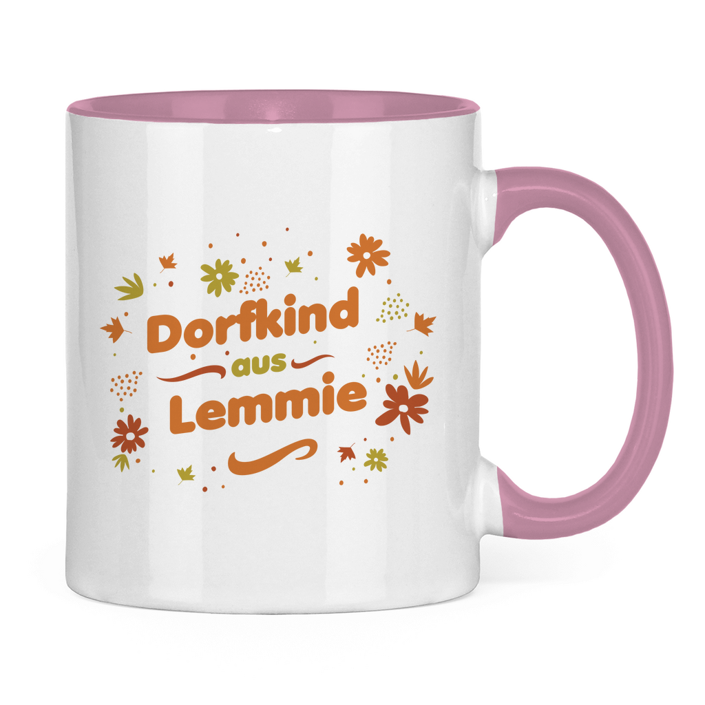 Tasse zweifarbig "Dorfkind aus Lemmie"