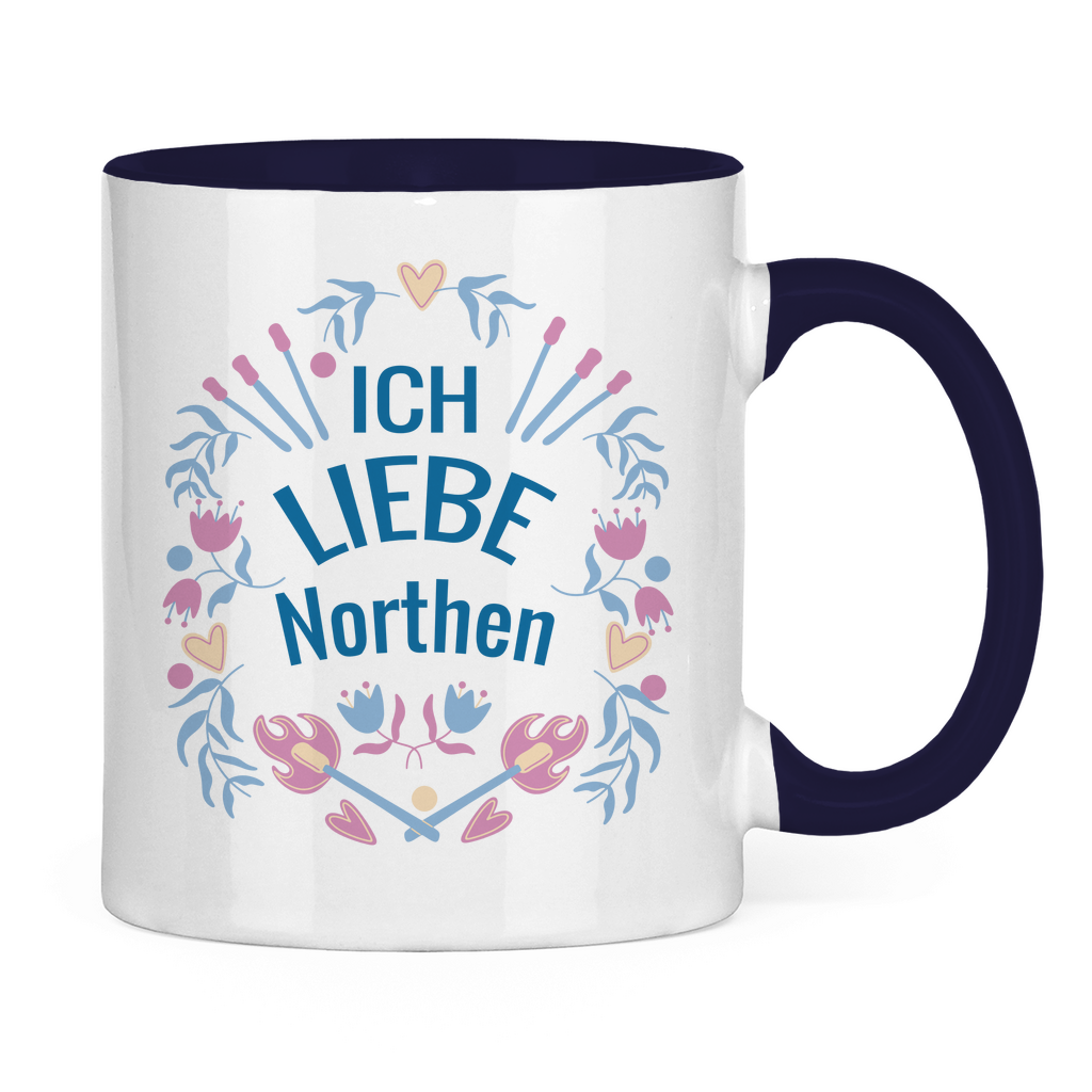 Tasse zweifarbig "ICH LIEBE NORTHEN"