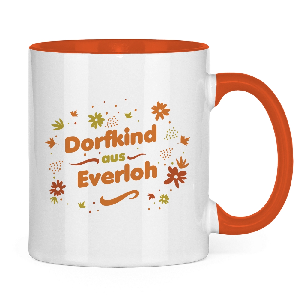 Tasse zweifarbig "Dorfkind aus Everloh"