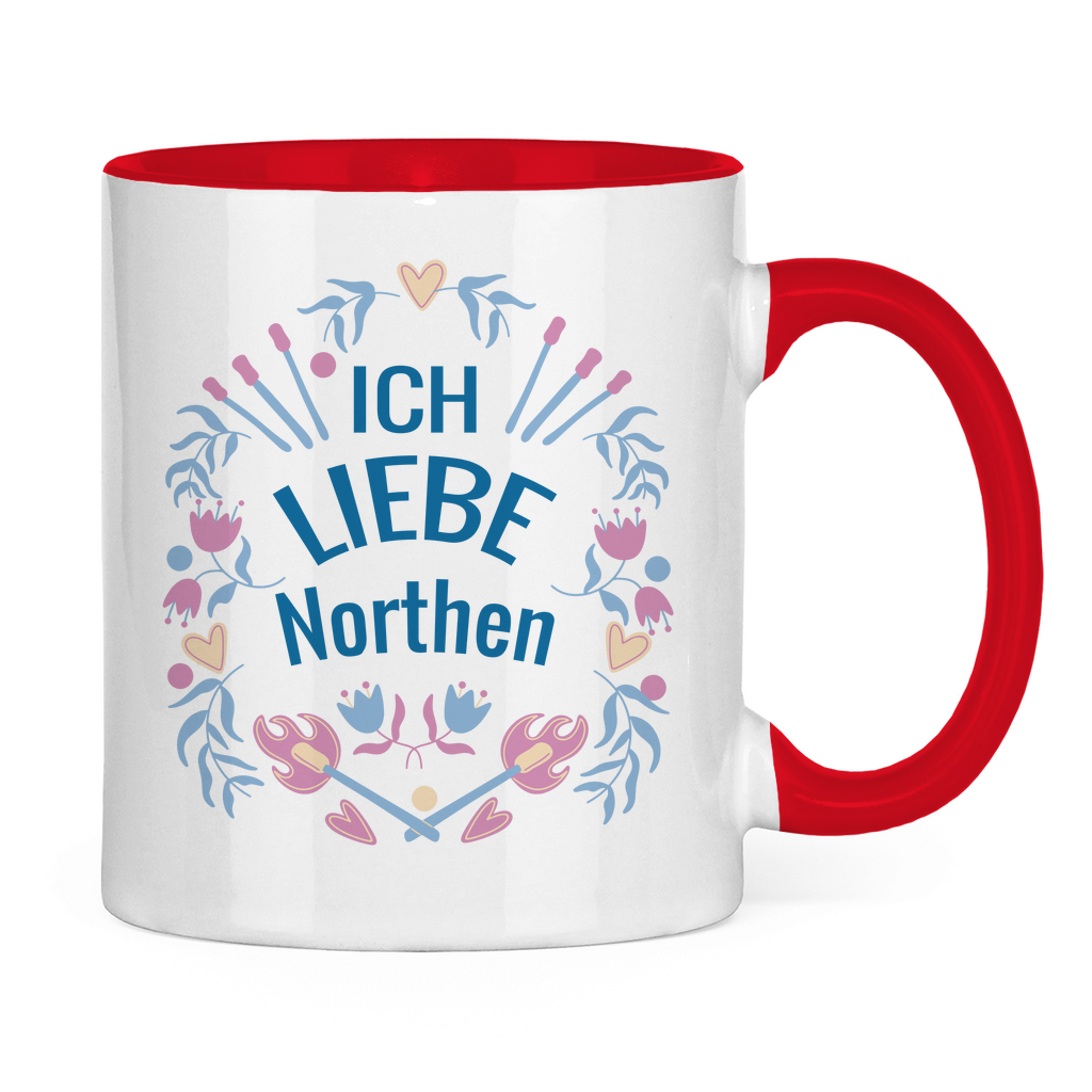 Tasse zweifarbig "ICH LIEBE NORTHEN"