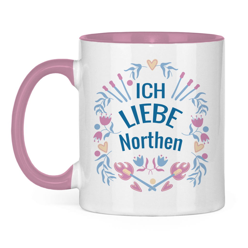 Tasse zweifarbig "ICH LIEBE NORTHEN"