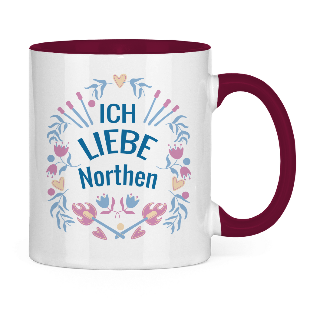 Tasse zweifarbig "ICH LIEBE NORTHEN"