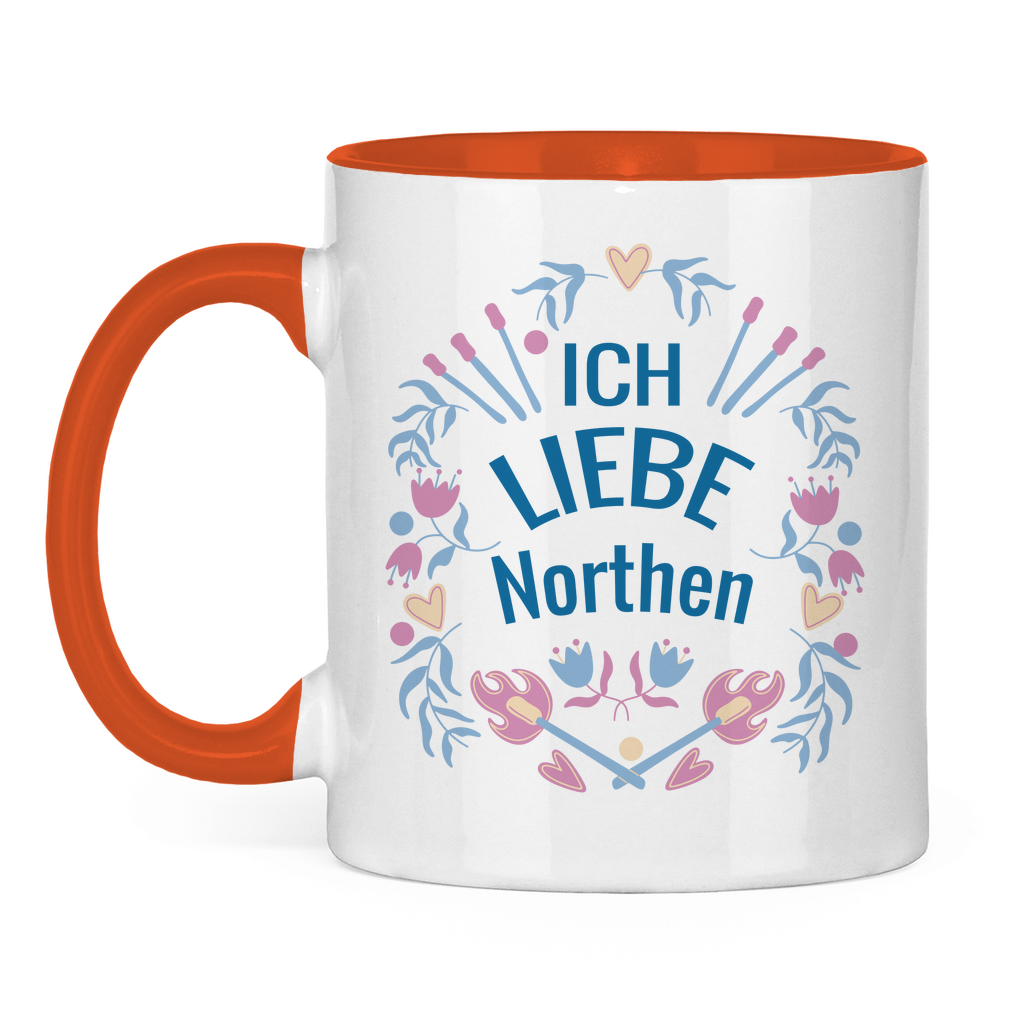 Tasse zweifarbig "ICH LIEBE NORTHEN"