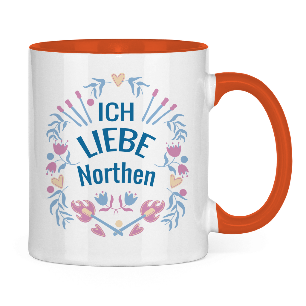 Tasse zweifarbig "ICH LIEBE NORTHEN"