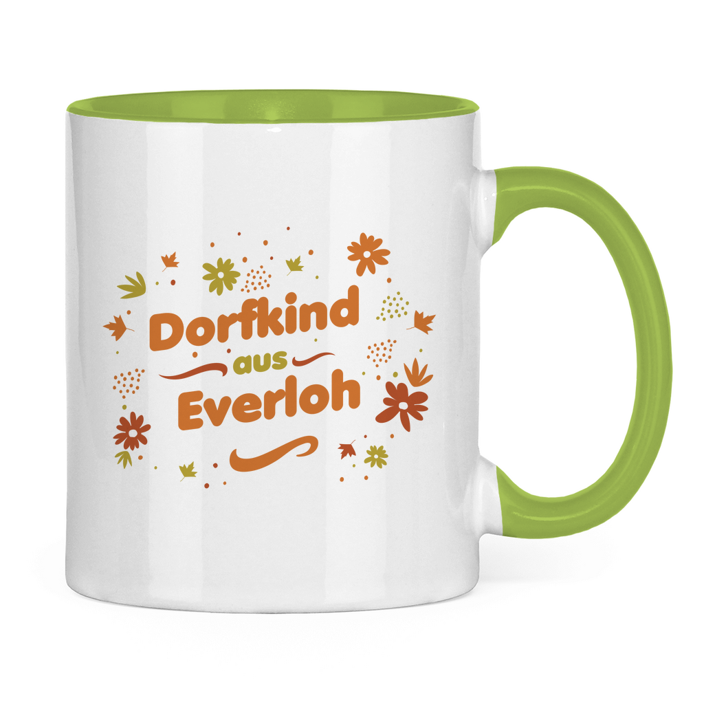 Tasse zweifarbig "Dorfkind aus Everloh"