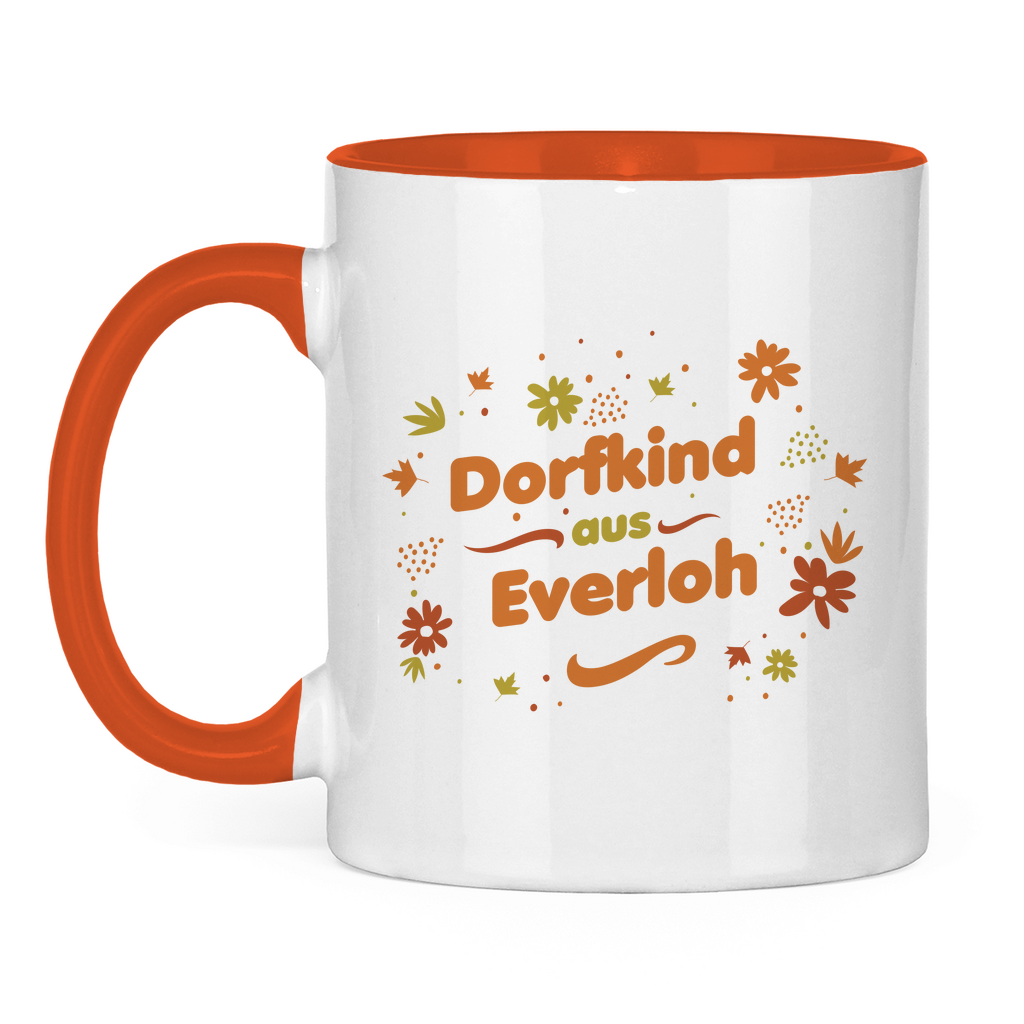 Tasse zweifarbig "Dorfkind aus Everloh"