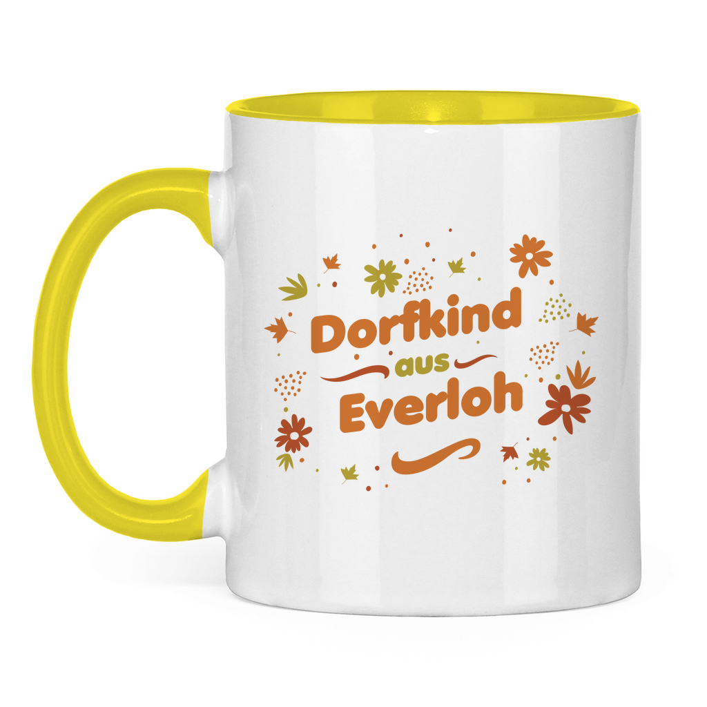 Tasse zweifarbig "Dorfkind aus Everloh"