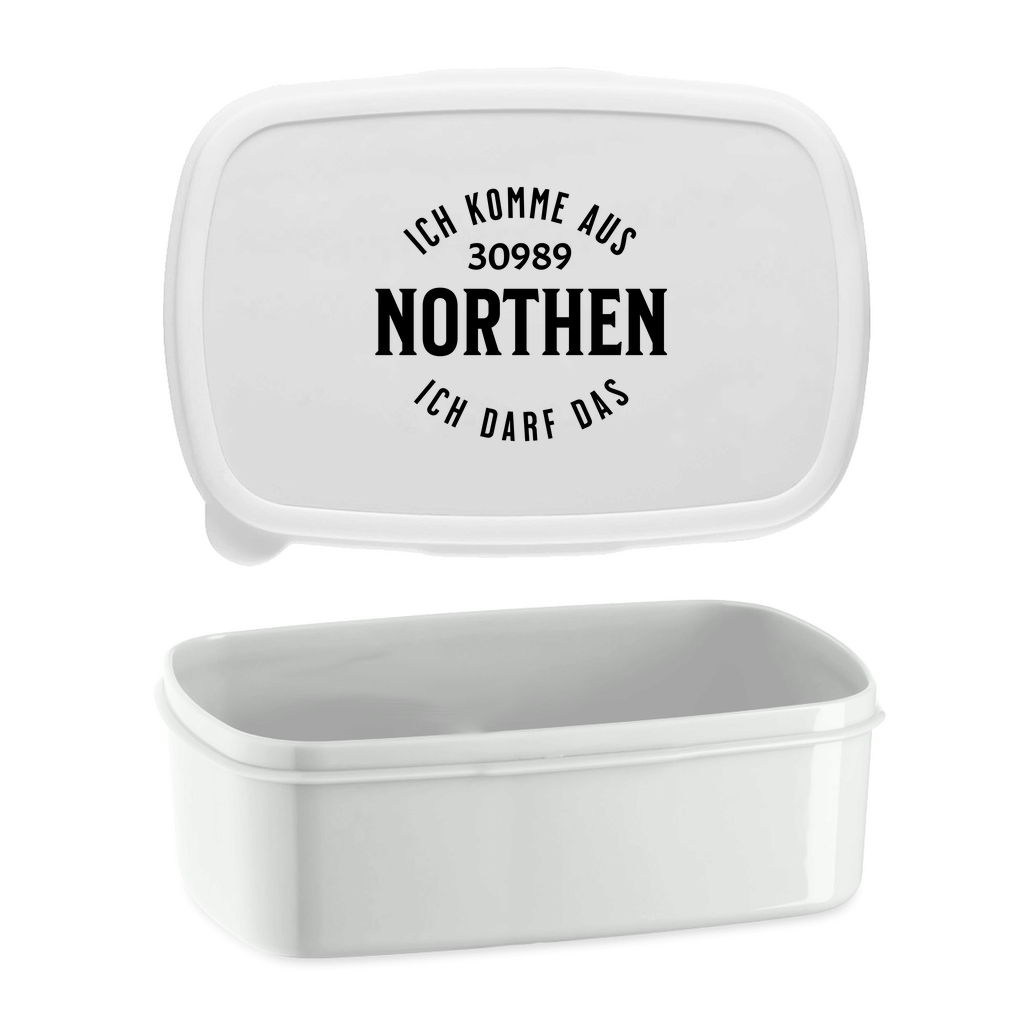 Lunchbox "Ich komme aus 30989 Northen - Ich darf das"