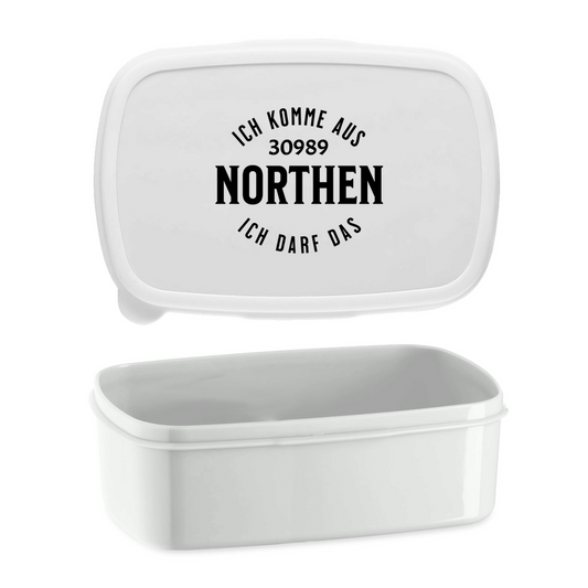 Lunchbox "Ich komme aus 30989 Northen - Ich darf das"