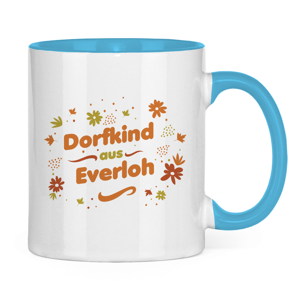 Tasse zweifarbig "Dorfkind aus Everloh"