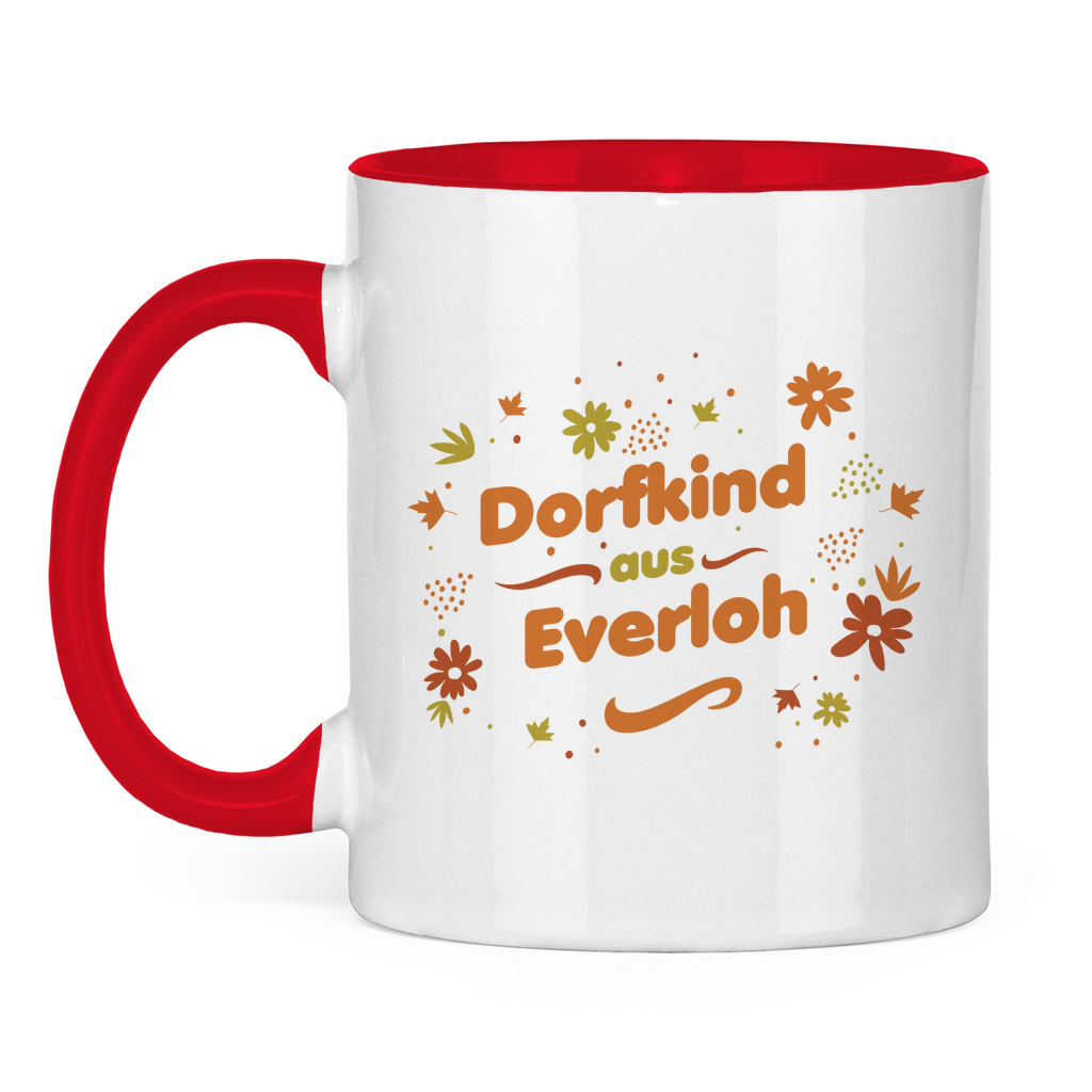 Tasse zweifarbig "Dorfkind aus Everloh"