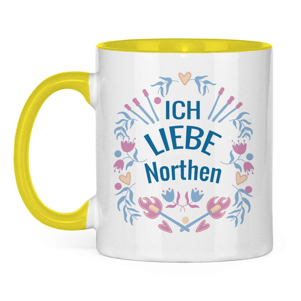 Tasse zweifarbig "ICH LIEBE NORTHEN"