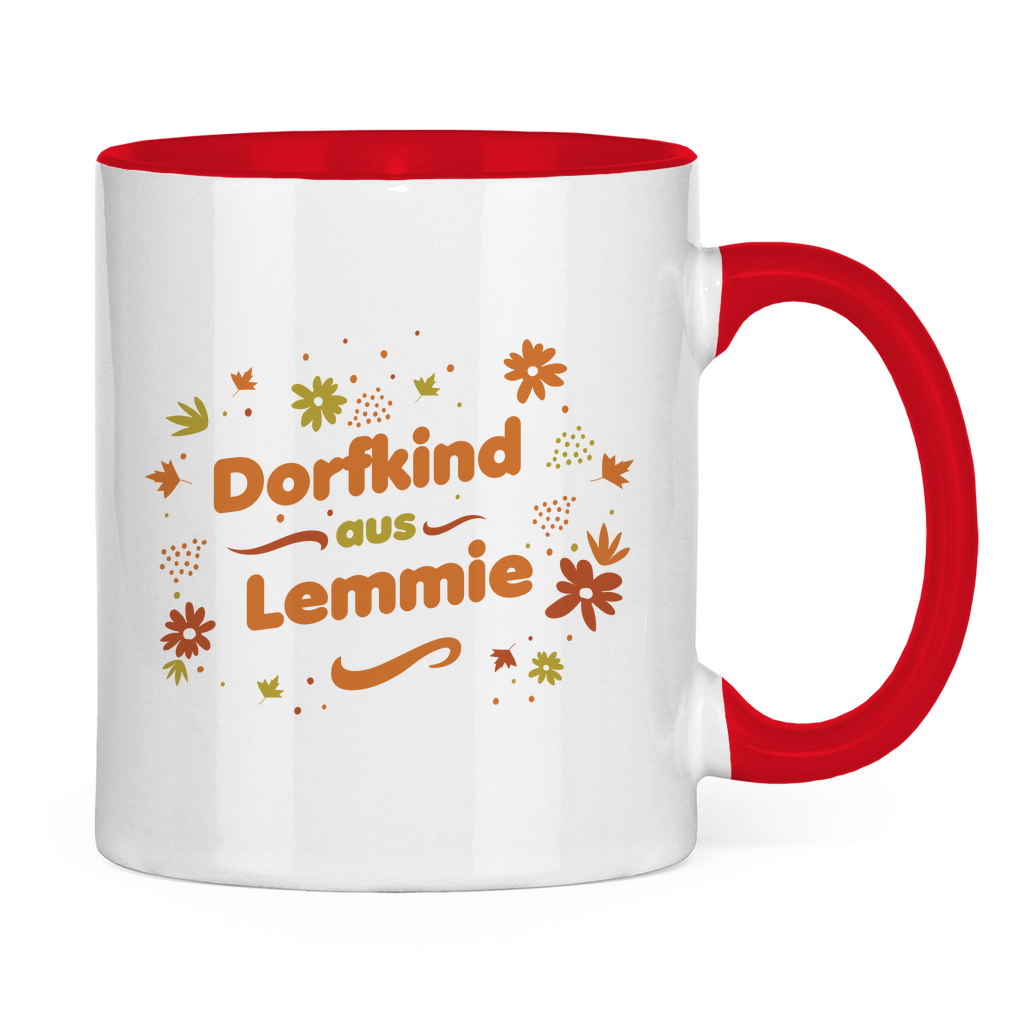 Tasse zweifarbig "Dorfkind aus Lemmie"