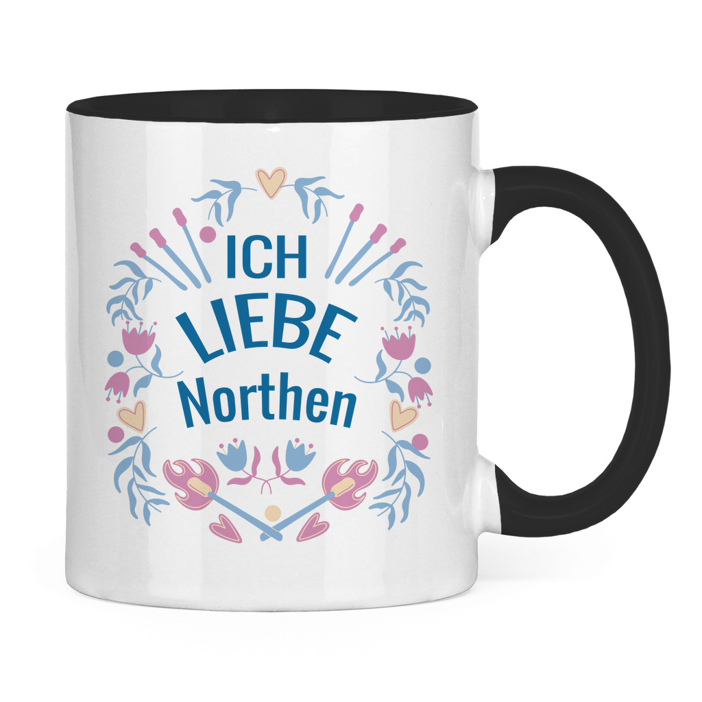 Tasse zweifarbig "ICH LIEBE NORTHEN"