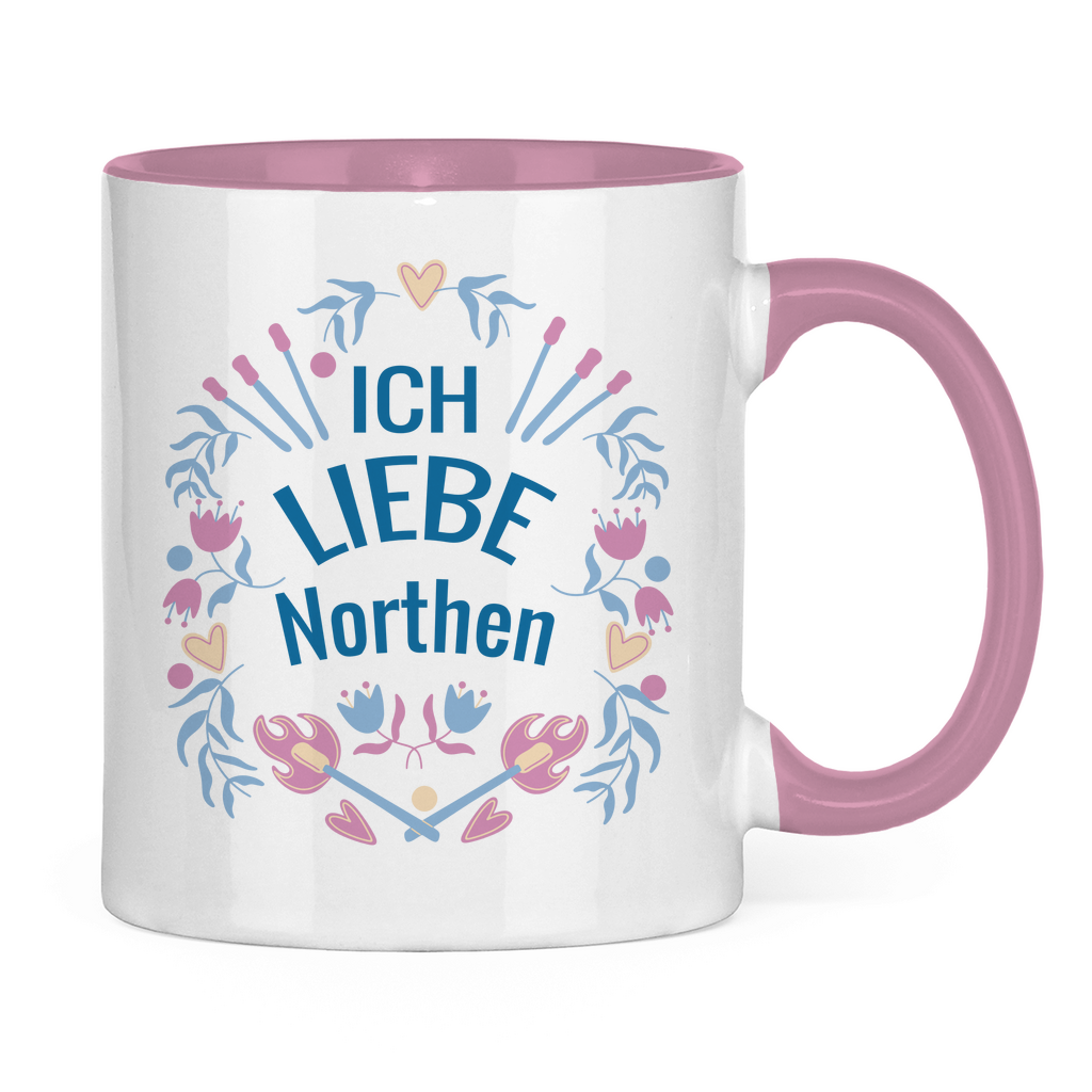 Tasse zweifarbig "ICH LIEBE NORTHEN"